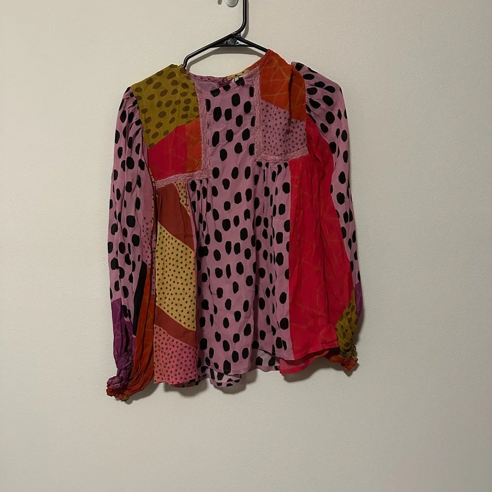 Anthropologie Bl^nk London boho Miranda Peasant Blouse size XS - Picture 2 of 8